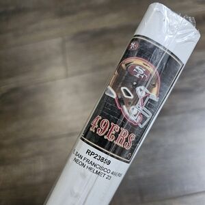 NFL San Francisco 49ers Neon Helmet Poster New In Plastic